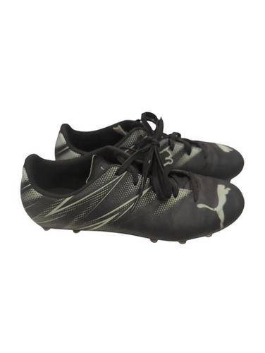 Used Puma Soccer Cleats Black And Grey Junior 04.5 11862-S000092182