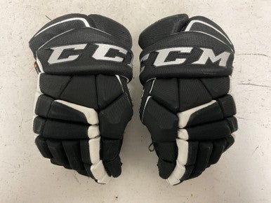 Used CCM TACKS 9080 Junior Gloves Black And White 12" 11855-S000197747