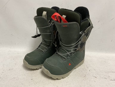 Used Burton MOTO Mens Snowboard Boots Green Senior 8 11855-S000197738
