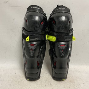 Used Bauer VAPOR 3X Junior Shin Guards Black And Red 12" 11855-S000197734