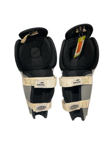 Used Bauer SG300 Senior Shin Guards White 13" 11847-S000032120