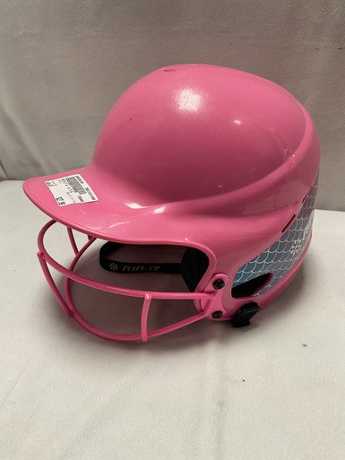 Used RIP-IT 6 - 6 7/8 Batting Helmet w/Mask Pink One Size 11490-S000268130
