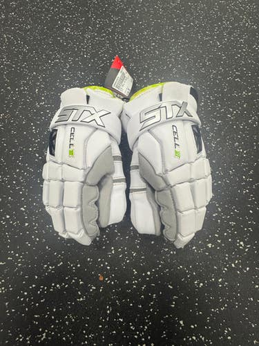 Used STX CELL VI Lacrosse Gloves Mens White SM 11849-S000035670