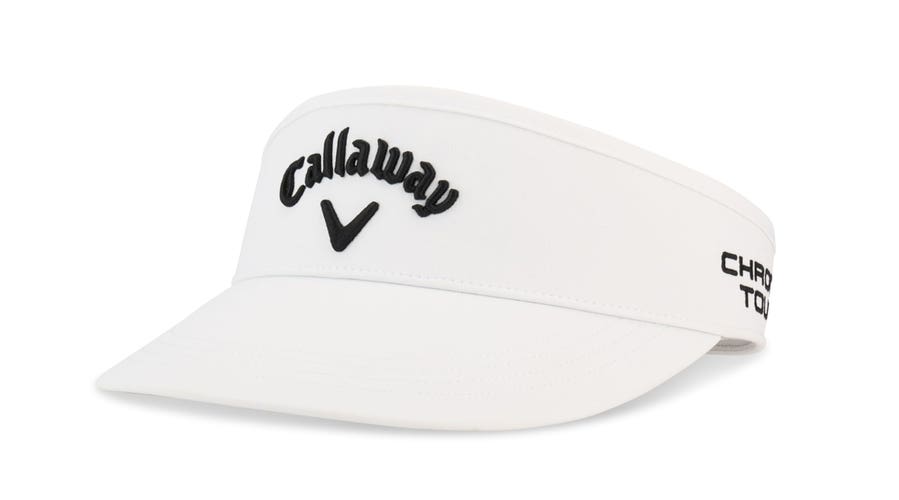 NEW 2026 Callaway Golf Tour Authentic High Crown White Adjustable Golf Visor/Hat