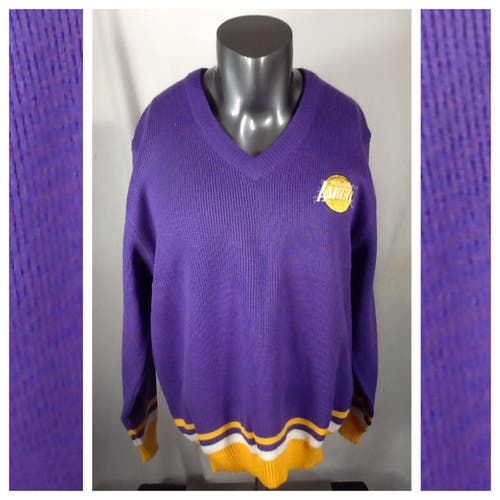 Vintage 90’s Starter Los Angeles Lakers Acrylic Knitted Sweater (XL) Men’s NBA