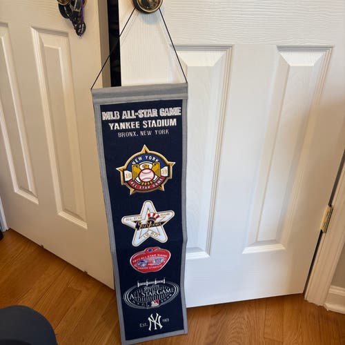 New York Yankees Stadium MLB All-Star Game Memorabilia Vintage Blue Banner