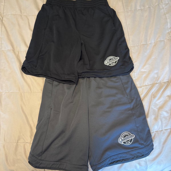 Used Gastonia Baseball Club Medium Black & Grey Pocketed Shorts - BOTH INCLUDED
