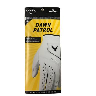 Used Callaway DAWN PATROL Men's Left Golf Glove White M/L 11730-S000068879