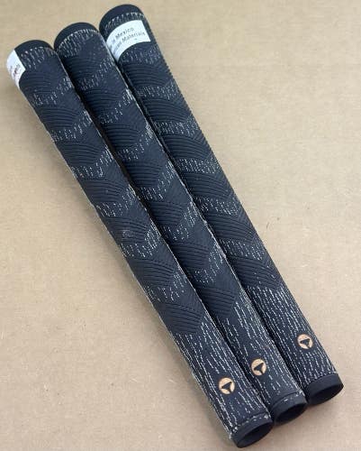 Lot of 3 Vintage Taylormade Golf Bubble Grips w/ Cord Black NEW