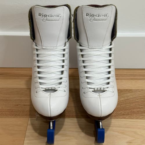 Riedell Diamond Model 133 Ladies Women White Figure Ice Skates Size 6.5