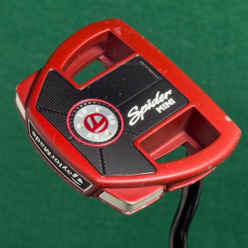 TaylorMade Spider Mini Red Double-Bend 35" Putter Golf Club w/ Headcover