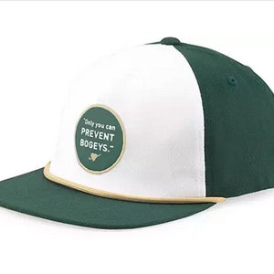 NEW Puma Prevent Bogeys Green/White Adjustable Snapback Golf Hat/Cap