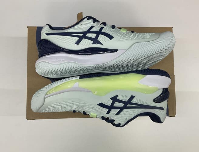 Asics Womens Gel-Resolution 9 Clay Size 7 Pale Mint/Blue Expanse Used Once