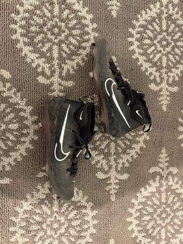 Black Men's Size M 10.5 (W 11.5) Adult Nike Nike alpha Huarache NXT High Top Metal (Used)