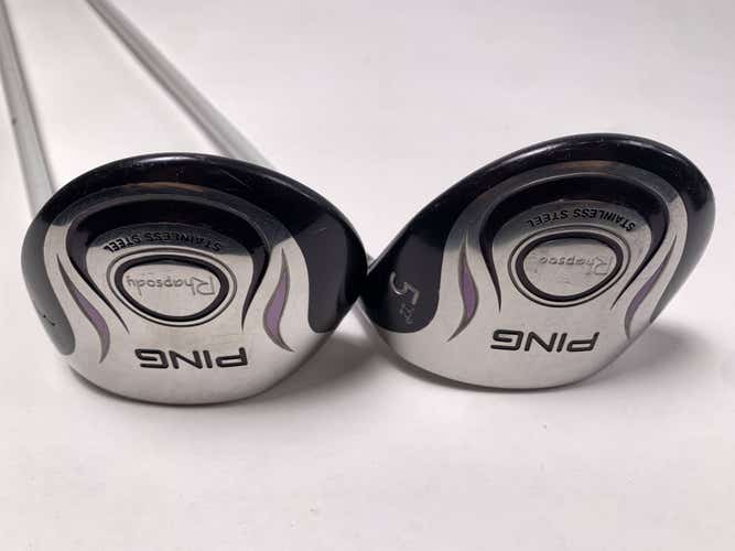 Ping Rhapsody 3 & 5 Fairway Wood Set 18* 22* ULT 129 Ultra Light Ladies RH HC