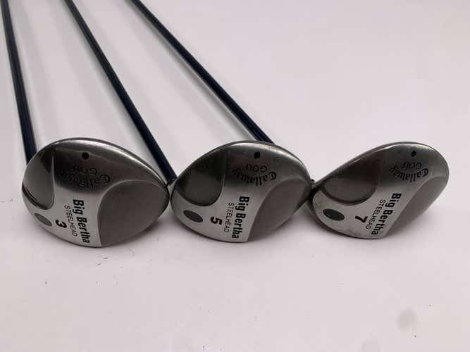 Callaway Steelhead Wood Set 3 5 7 | 15* 18* 21* Ladies Gems 99 Regular Mens RH