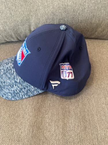 Niko Mikkola 77 New York Rangers Fanatics Authentic Pro Locker Room HAT Player Team Issue