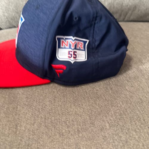 Ryan Lindgren 55 New York Rangers Fanatics Authentic Pro HAT Team Player Issued Used Worn