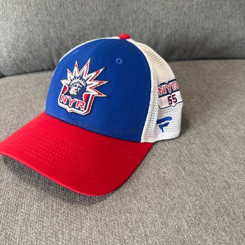 Ryan Lindgren 55 New York Rangers Fanatics Authentic Pro HAT Team Player Issued Used Worn