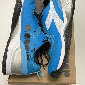 Diadora Mens Blushield Torneo AG Size 11 Blue Jewel/White/Black