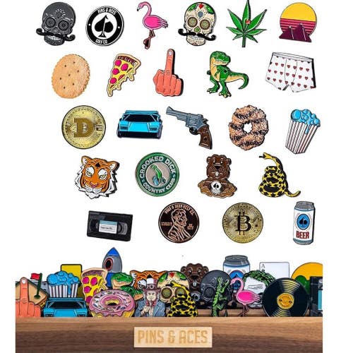 Pins & Aces Novelty Golf Ball Markers NEW Funny Metal Golf Ball Markers