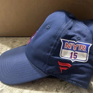 Jake Leschyshyn 15 New York Rangers Fanatics Authentic Pro Locker Room HAT Player Team Issue