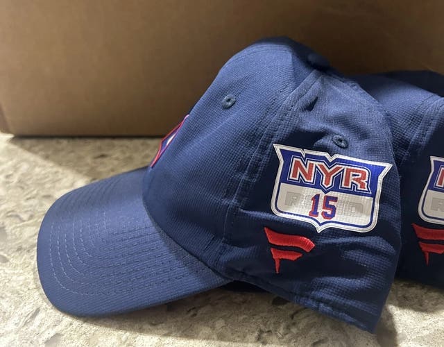 Jake Leschyshyn 15 New York Rangers Fanatics Authentic Pro Locker Room HAT Player Team Issue