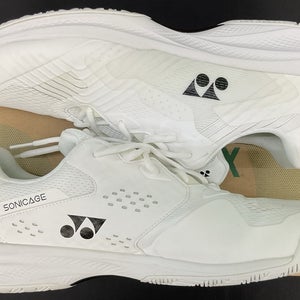 Yonex Mens Sonicage Power Cushion Size 13 (White) Worn Once Outdoors