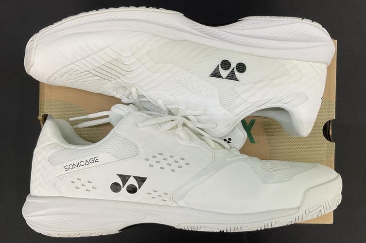 Yonex Mens Sonicage Power Cushion Size 13 (White) Worn Once Outdoors