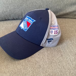 Jake Leschyshyn 15 New York Rangers Fanatics Authentic Pro Locker Room HAT Player Team Issue