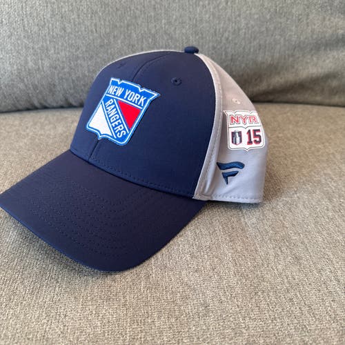 Jake Leschyshyn 15 New York Rangers Fanatics Authentic Pro Locker Room HAT Player Team Issue