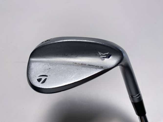 TaylorMade Milled Grind 3 Raw Chrome Sand Wedge SW 56* 8 DG S200 Stiff Mens RH