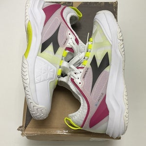 Diadora Blushield Fly 4 + Womens AG Size 6 White/Black/Vivacious Used Once