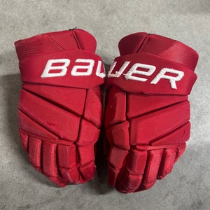 14” Bauer Vapor Hyperlite Miami University Gloves Pro Stock Game Used