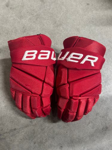 14” Bauer Vapor Hyperlite Miami University Gloves Pro Stock Game Used