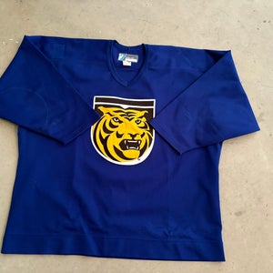 Colorado College Tigers old logo Blue Goalie Cut Men's Bauer Jersey (Used)