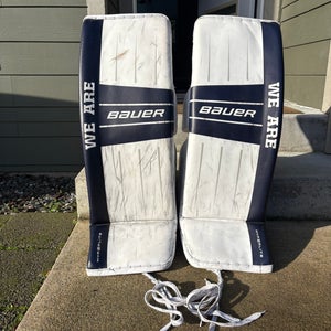 34" Penn State Digiprint Bauer Vapor Hyperlite 2 Goalie Leg Pads Pro Stock (Used)