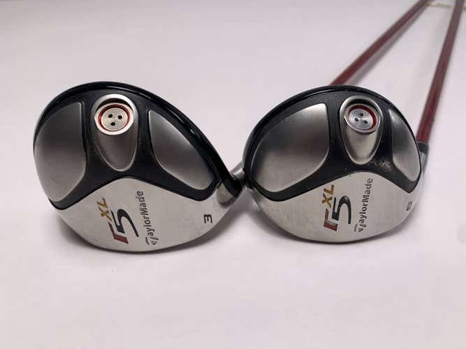 TaylorMade R5 XL 3 & 5 Fairway Wood Set 15* 18* Fujikura HyperLite Stiff Mens LH