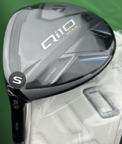 TaylorMade Qi10 MAX Fairway 3-Wood LEFT Hand 3W 16* Speeder NX Stiff Flex NEW