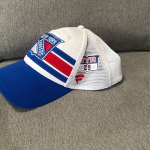 Matthew Robertson 29 New York Rangers Fanatics Authentic Pro HAT Player Used Worn