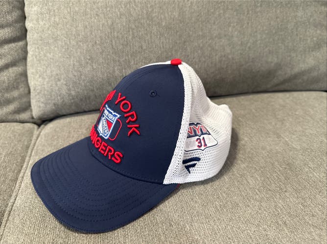 Igor Shesterkin 31 New York Rangers Fanatics Authentic Pro HAT Player Used Worn