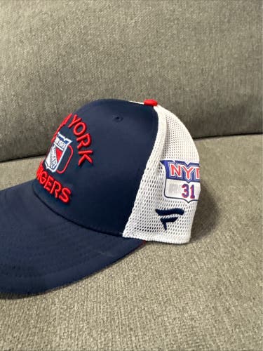 Igor Shesterkin 31 New York Rangers Fanatics Authentic Pro HAT Player Used Worn