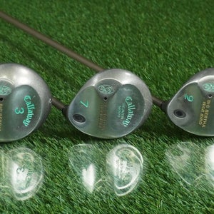 CALLAWAY GREAT BIG BERTHA GEMS FAIRWAY WOODS SET 3+7+9 WOMEN'S LADIES FLEX RH