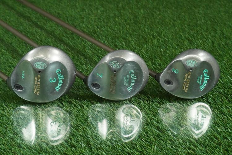 CALLAWAY GREAT BIG BERTHA GEMS FAIRWAY WOODS SET 3+7+9 WOMEN'S LADIES FLEX RH