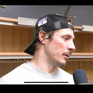 JT Miller 8 New York Rangers Fanatics Authentic Pro HAT Player Used Worn