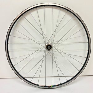 Vintage Wolber AT 18 32-Spoke Black Aluminum 26" QR Wheelset Deore DX M650 Hubs