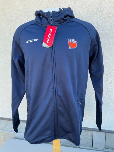 Bakersfield Condors Pro Return Large CCM Navy Hoodie Embroidered Logo (New) 3891