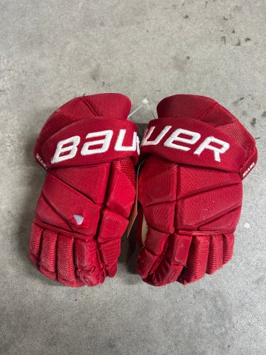 14” Bauer Vapor Hyperlite Miami University Gloves Pro Stock Game Used