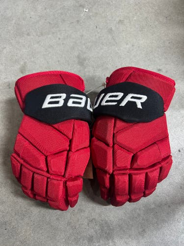 14” Bauer Vapor Hyperlite New Jersey Devils Gloves Pro Stock Game New