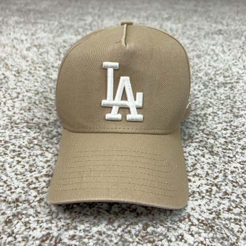 Los Angeles Dodgers Hat Cap Snap Back Mens One Size Beige MLB Baseball New Era